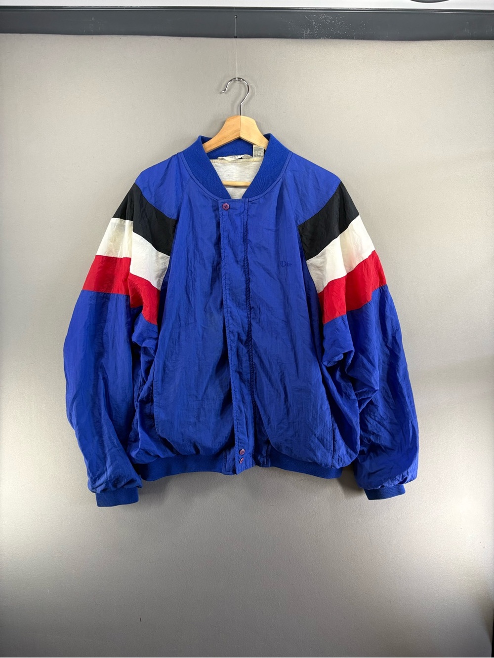 Christian Dior Monsieur Jacket Men XL Blue Windbreaker Track Color block 90s